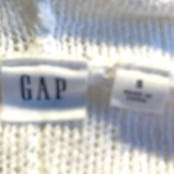 Gap SZS Oversized Hooded Navy & White  Cardigan Timeless Coastal Nautical Preppy - Picture 6 of 9